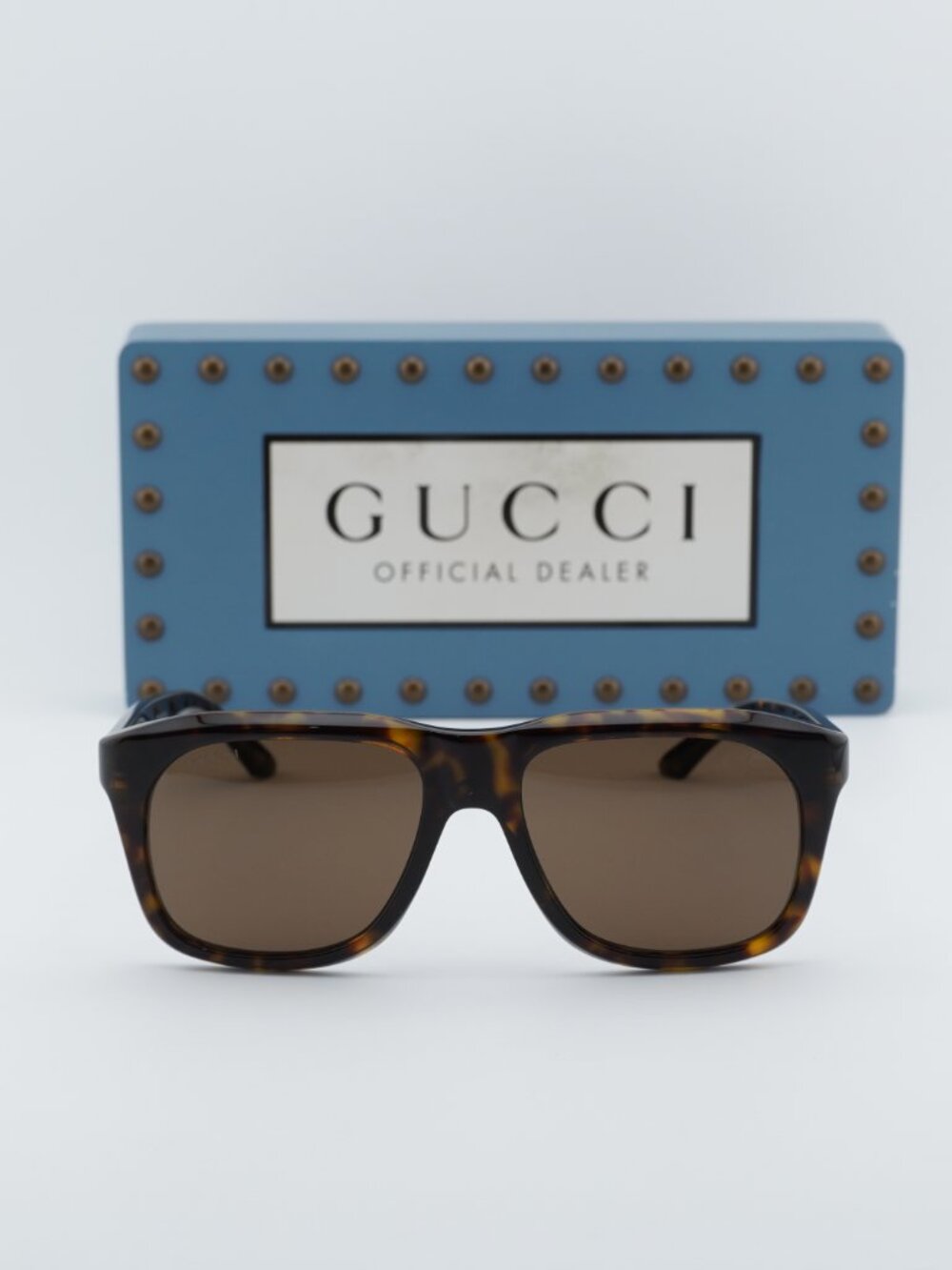 Gucci GG2077S 002 Square Sunglasses - Havana / Brown - Picture 2 of 8